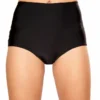 JValentine CLOTHING Black Solid High-Waist Shorts