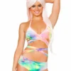 JValentine Pastel Tie Dye Velvet Basic Short CLOTHING
