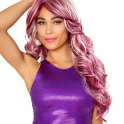 JValentine Purple Twinkle Metallic High-Cut Tank