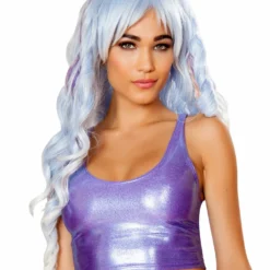 JValentine CLOTHING Lavender Shimmer Low-Cut Tank