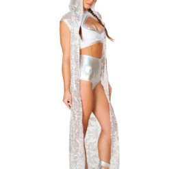 JValentine Icy Sequin Mesh Long Duster