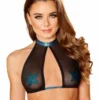 JValentine Black Opal Festival Mesh Halter Top CLOTHING
