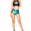 JValentine CLOTHING Black Opal Holographic High Waisted Short 1 JValentine CLOTHING Black Opal Holographic High Waisted Short