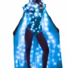 JValentine Aqua Star Light Up Mesh Long Duster