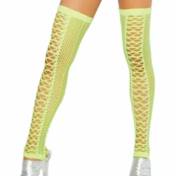 JValentine Net Neon Yellow Leggings ACCESORIES