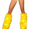 JValentine Light Up Yellow Legwarmers Rave Leg Warmers & Wraps