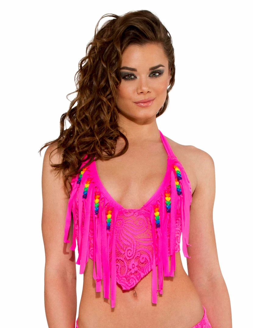 JValentine Beaded Fringe Lace Top CLOTHING 6 JValentine Beaded Fringe Lace Top CLOTHING