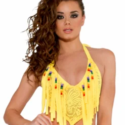 JValentine Beaded Fringe Lace Top CLOTHING 14 JValentine Beaded Fringe Lace Top CLOTHING