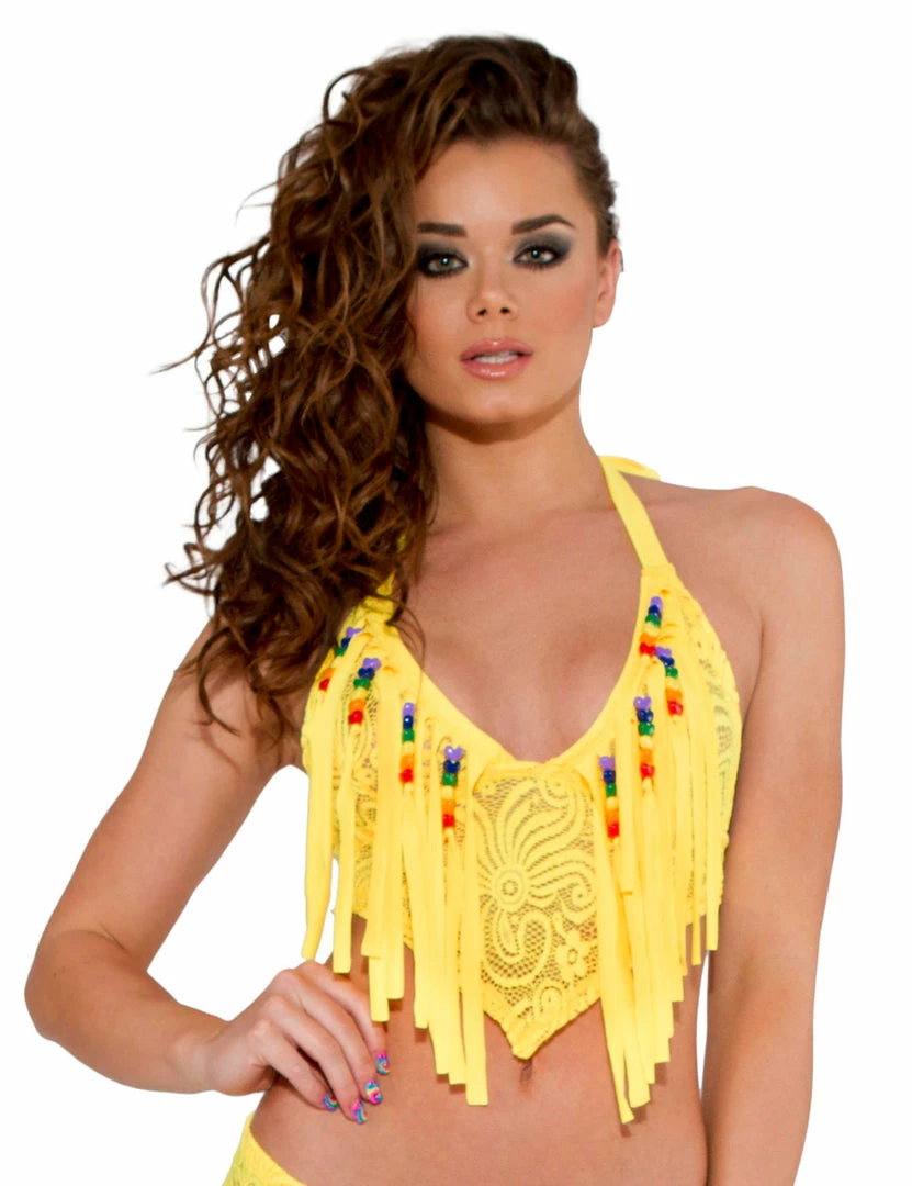 JValentine Beaded Fringe Lace Top CLOTHING 5 JValentine Beaded Fringe Lace Top CLOTHING