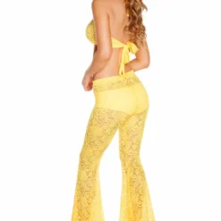 JValentine CLOTHING Bell Bottom Lace Pants
