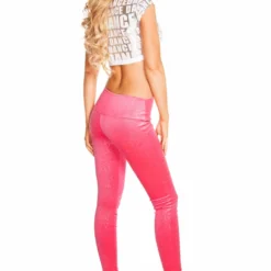 JValentine Bubblegum Pink Shimmer Leggings