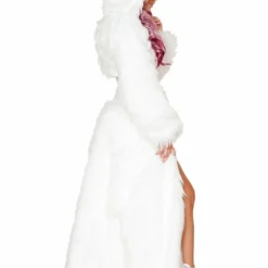 JValentine Flashing Light-Up White Faux Fur Hooded Coat
