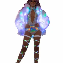 JValentine Hologram High-Neck Halter Romper