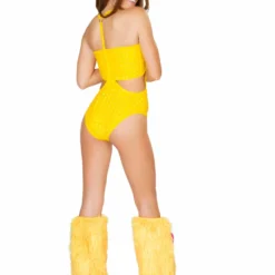 JValentine Rave Leg Warmers & Wraps Furry Light Up Yellow Legwarmers