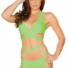 JValentine CLOTHING Strappy Lime Top And Hipster Short Set